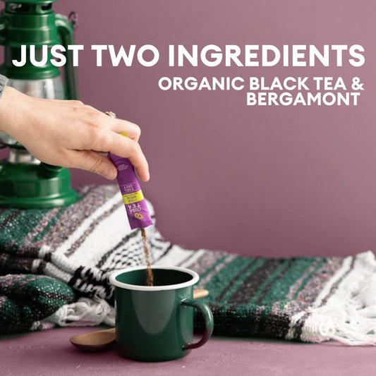 Cusa Tea & Coffee | Premium Instant Earl Grey Tea With Real Fruit & Spices | Organic Leaves Drink Mix Packets | Hot Or Iced Tea (30 Single Servings)