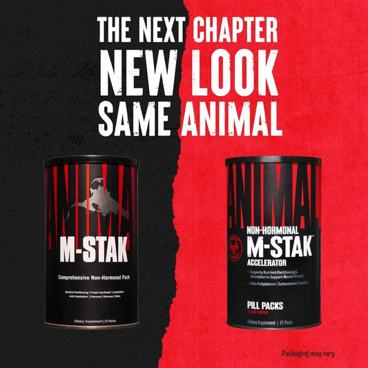 Animal M-Stak - Non-Hormonal Hard Gainers Muscle Building Stack With E