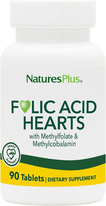 Naturesplus Folic Acid Hearts (Methylfolate) - 400 Mcg, 90 Vegetarian