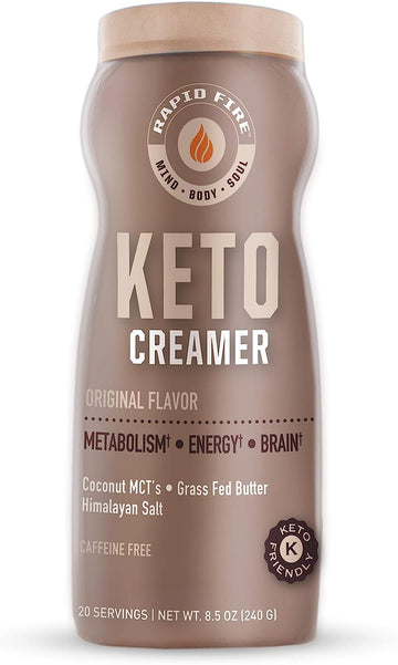 Rapid Fire Ketogenic Creamer With Mct Oil For Coffee Or Tea, Supports Energy And Metabolism, Weight Loss, Ketogenic Diet  (20 Servings)