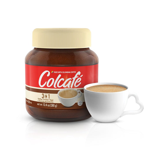 ColcafƩ 3-In-1 Coffee Mix Jar | Coffee, Cream & Sugar In A Delicious Cup | Cholesterol Free | 100% Colombian Coffee | (Pack Of 1)