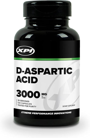 Xpi D-Aspartic Acid (Daa) 3000Mg, 120 Capsules - Gluten Free & Non-Gmo, 30 Servings