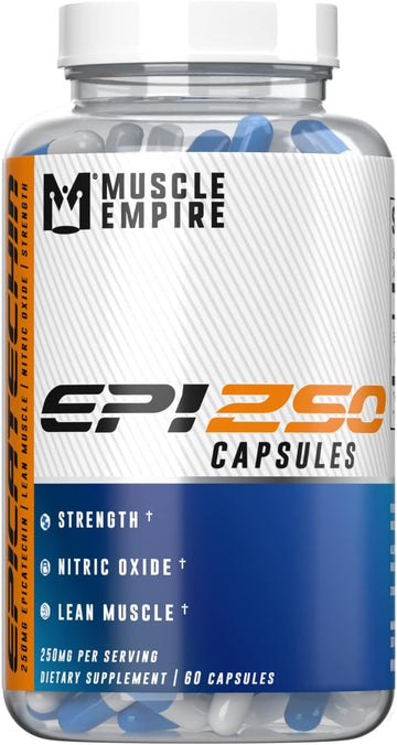 Muscle Empire Epicatechin Extract Capsules | Epi 250Mg | 60 Pill Count | Supports Lean Muscle Growth, Nitric Oxide Boost