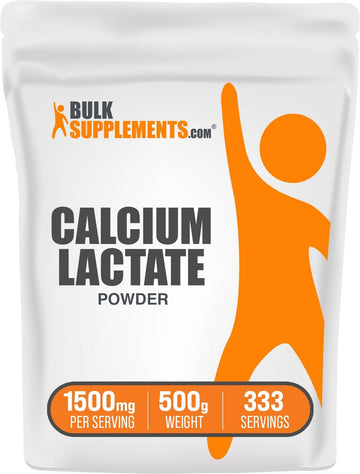 Bulksupplements.Com Calcium Lactate Powder - Calcium Supplement, Calci