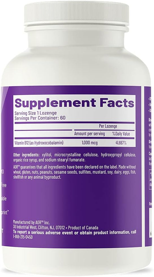 Aor, Hydroxy B12, Supports Cardiovascular Health, Nerve Function And D