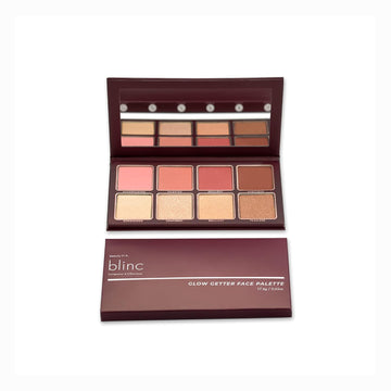 Blinc Glow Getter Face Palette, Cheek Palette with Highlighters and Blushes, Creamy, Blendable and Long-Lasting, 17.6g / 0.62