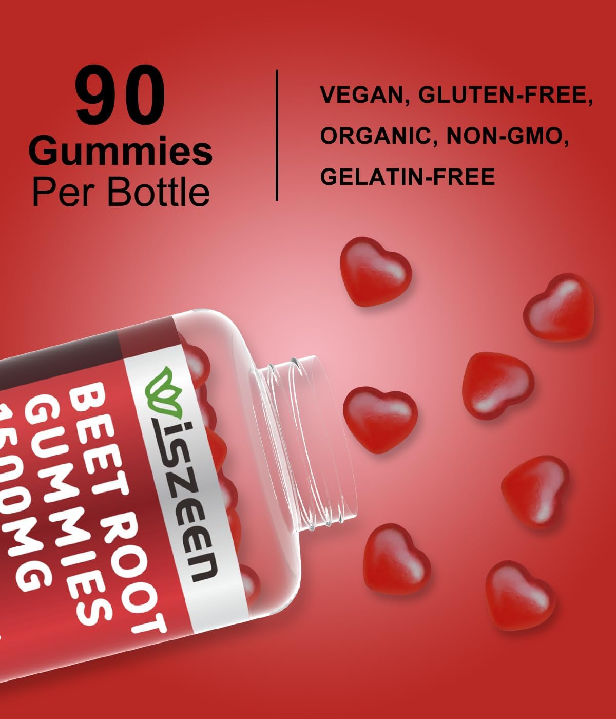 Nitric Oxide Beet Root Gummies 1500mg for Women Men, Nitric