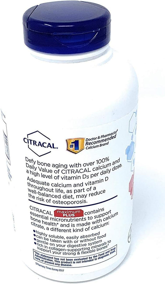 Citracal Maximum With Vitamin D3, Limitedd Larger Sizee - Capsule 280 Count Total