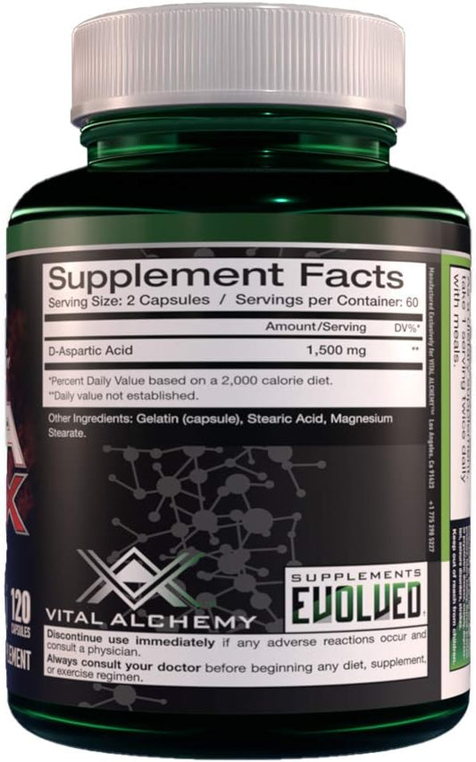 DAA Max D-Aspartic Acid by Vital Alchemy Supplements : Heal