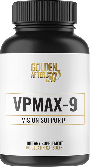Golden After 50 Vpmax-9 - Vision Support Supplement - 60 Gelatin Capsu