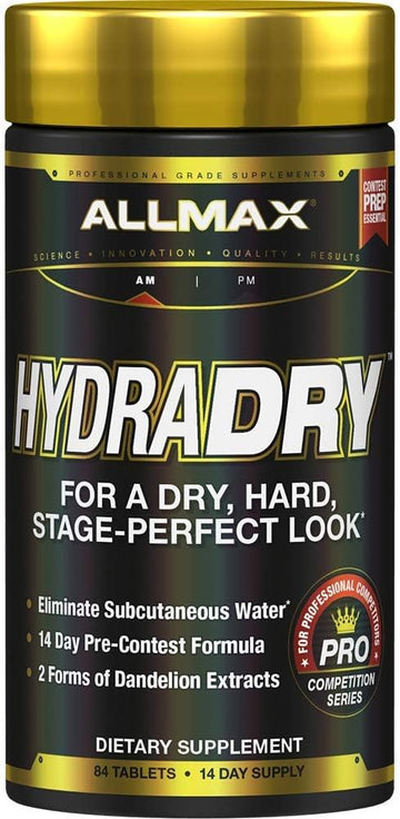 Allmax Hydradry - 84 Tablets - 14-Day Pre-Contest Formula - Eliminates