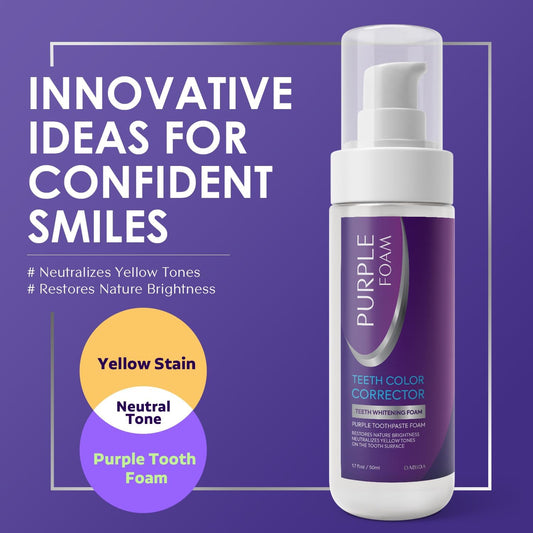 Purple Toothpaste for Teeth Whitening, Purple Teeth Whitening, V34 Colour Corrector serum, Purple Toothpaste, Color Corrector Purple Toothpaste, Purple Teeth Whitening Toothpaste