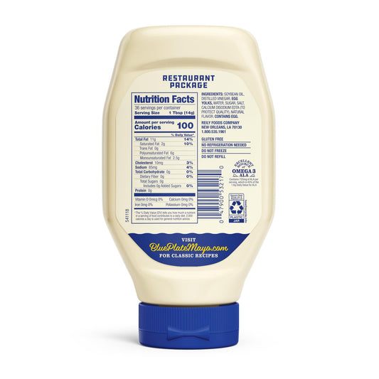 Blue Plate Real Mayonnaise, 18 Ounce Squeeze (Pack Of 6)18 Fl Oz (Pack1.33 Pounds