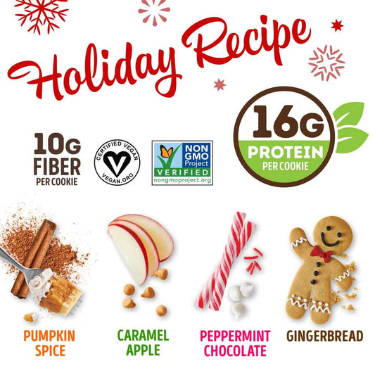 Lenny & Larry'S The Complete Cookie, 4 Flavor Holiday Variety Pack, Soft Baked, 16G Plant Protein, Vegan, Non-Gmo 4 Ounce (Pack Of 13)