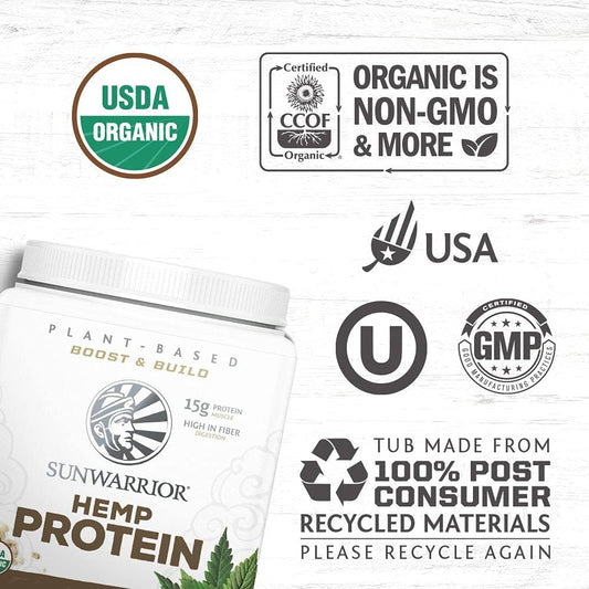 Sunwarrior Vegan Protein Powder With Bcaa | Organic Hemp Seed Protein