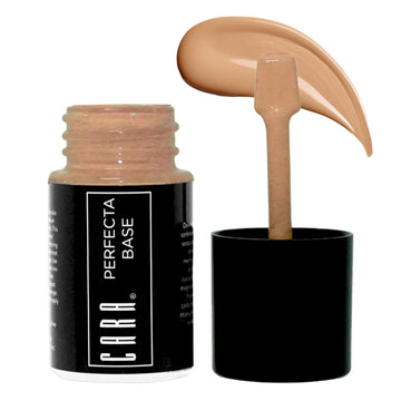 CARA Cosmetics Perfecta Base Foundation - Full Coverage Foundation Makeup, Oil Free Foundation, Light Foundation, Uneven Skin Tone & Oily Skin Foundations, O-3: Olive Warm Medium,1