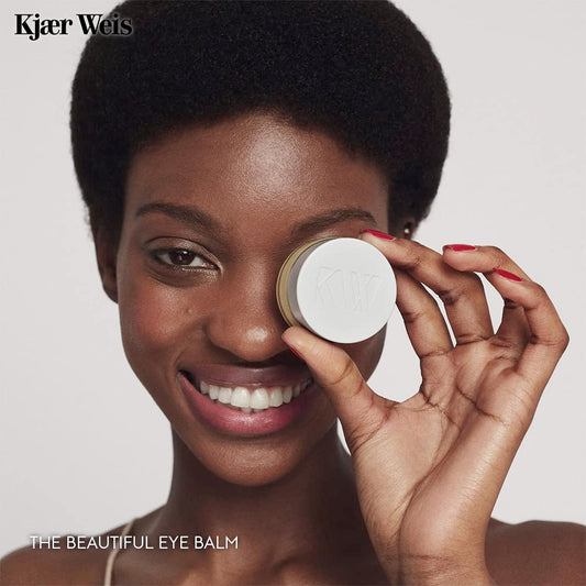 Kjaer Weis The Beautiful Eye Balm. Hydrating Eye Cream For Dark Circles and Puffiness. Skincare Eye Primer Plumps and Moisturizes to Smooth Fine Lines and Wrinkles. Organic Under Eye Brightener, 50ml