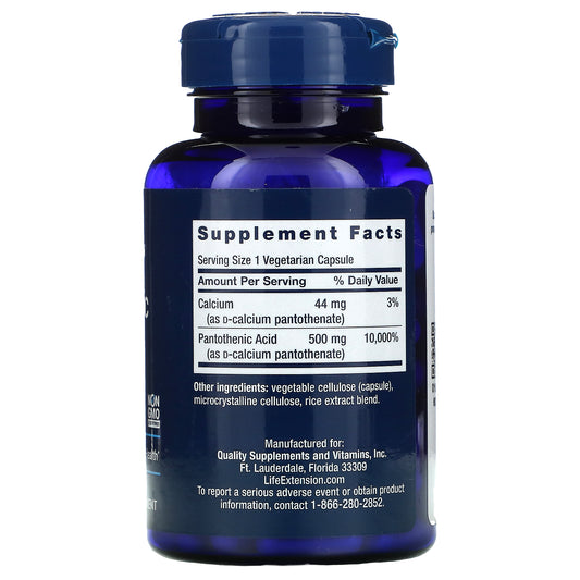 Life Extension, Pantothenic Acid, Vitamin B-5, 500 Mg