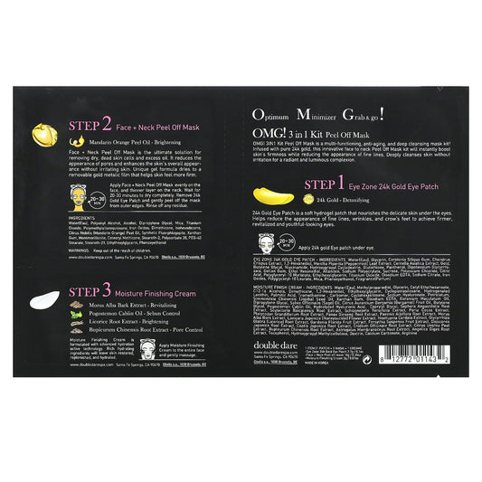 Double Dare, Peel Off Beauty Mask, 3 In 1 Kit