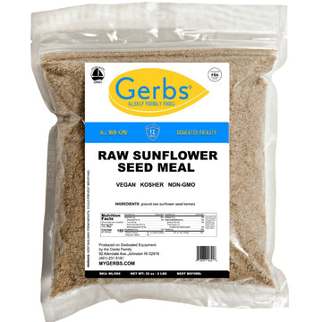 Ground Raw Sunflower Seed Meal By Gerbs - Top 14 Food Allergen Free & Non Gmo - Vegan - Kosher - Full Oil Content