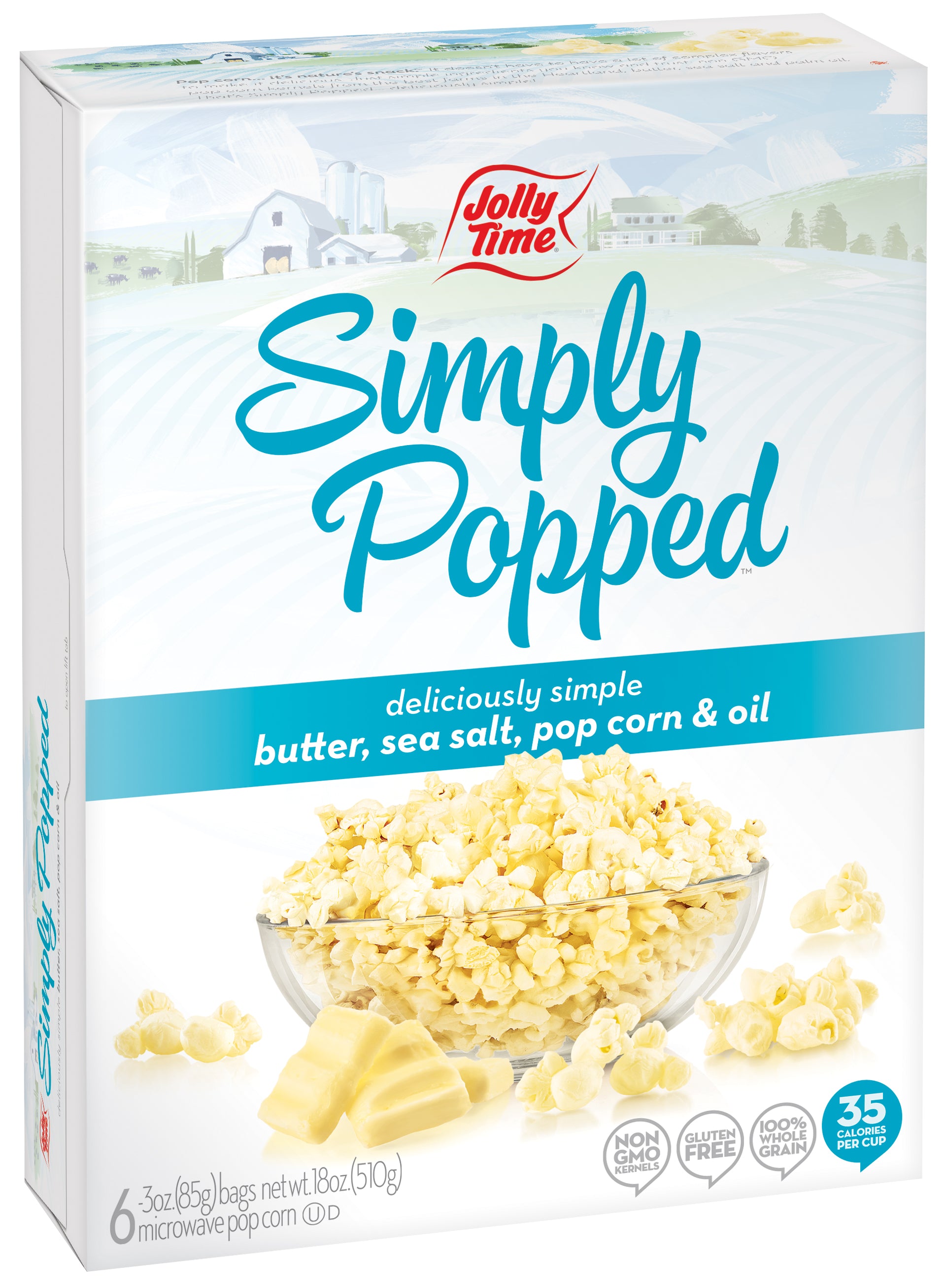  Skinnygirl Butter Flavored & Sea Salt Microwave Popcorn, 10  Count Mini Popcorn Bags (6 Boxes)