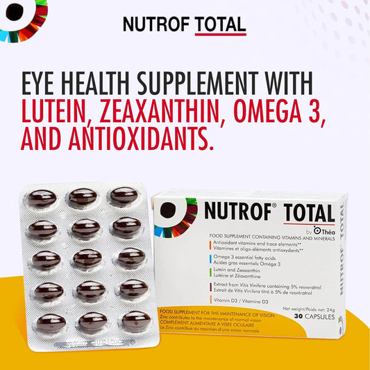 180 Nutrof Total Capsules  Eye Health Supplement With Lutein, Zeaxant270 Grams