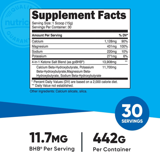 Nutricost Keto Bhb Exogenous Ketones 4-In-1 (30 Servings) 12G Beta-Hyd