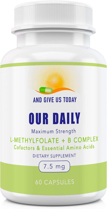 Our Daily Vites L-Methylfolate B Complex Cofactors & Essential Amino Acids (7.5Mg) - Active Folate, Methylated B12 Methy