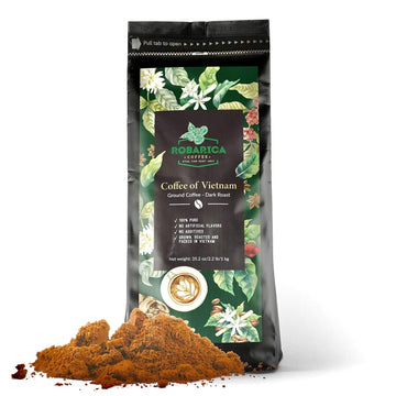 Vietnamese Coffee Drip Ground Robusta Arabica Blend For Strong Coffee French Press, Espresso Coffee Ground, High Caffeine Coffee
