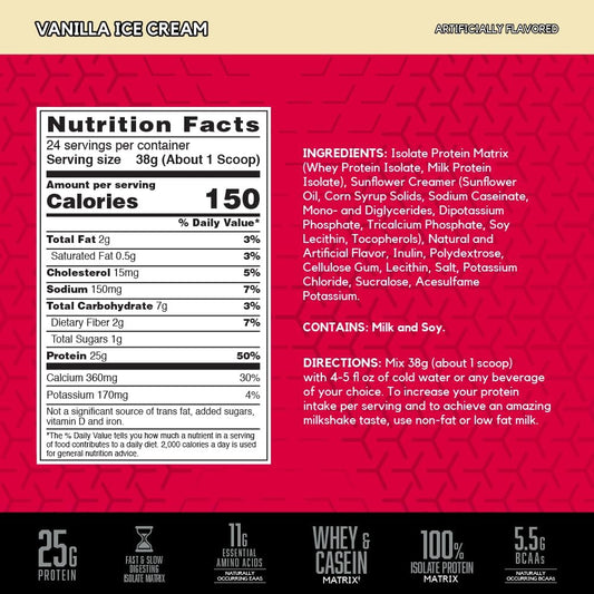 Bsn Syntha-6 Isolate Protein Powder, Vanilla Protein Powder With Whey