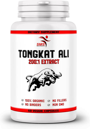 Tongkat Ali 200:1 As Long Jack Extract (Eurycoma Longifolia), 1000Mg Per Serving, 60 Veggie Capsules, Supports Energy, S