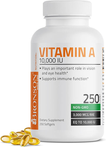 Bronson Vitamin A 10,000 Iu Premium Non-Gmo Formula Supports Healthy Vision & Immune System And Healthy Growth & Reproduction