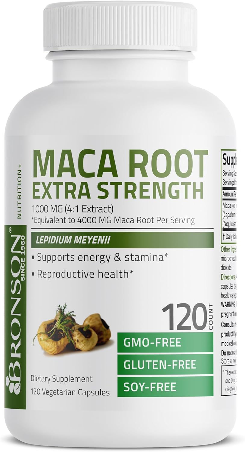 Bronson Maca Root Extra Strength (from 1000mg 4:1 Extract Equivalent t