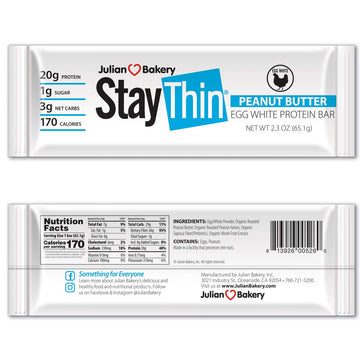 Julian Bakery Stay Thin Protein Bar (Organic Peanut Butter) (170 Cal1.5 Pounds