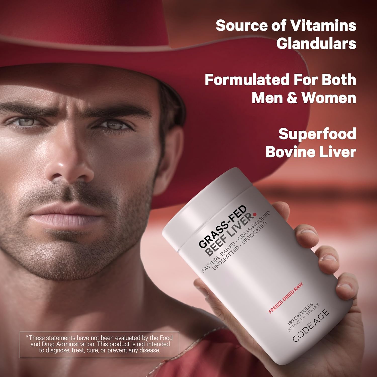 Codeage Grass Fed Beef Liver Supplement Superfood, Freeze Dried, Non-D