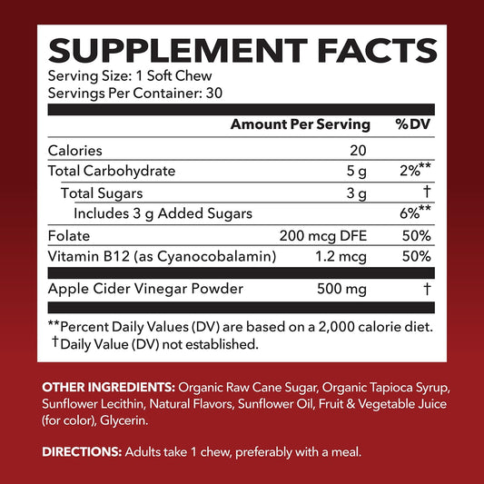 Apple Cider Vinegar Chews | Apple Cider Vinegar Supplements For Energy