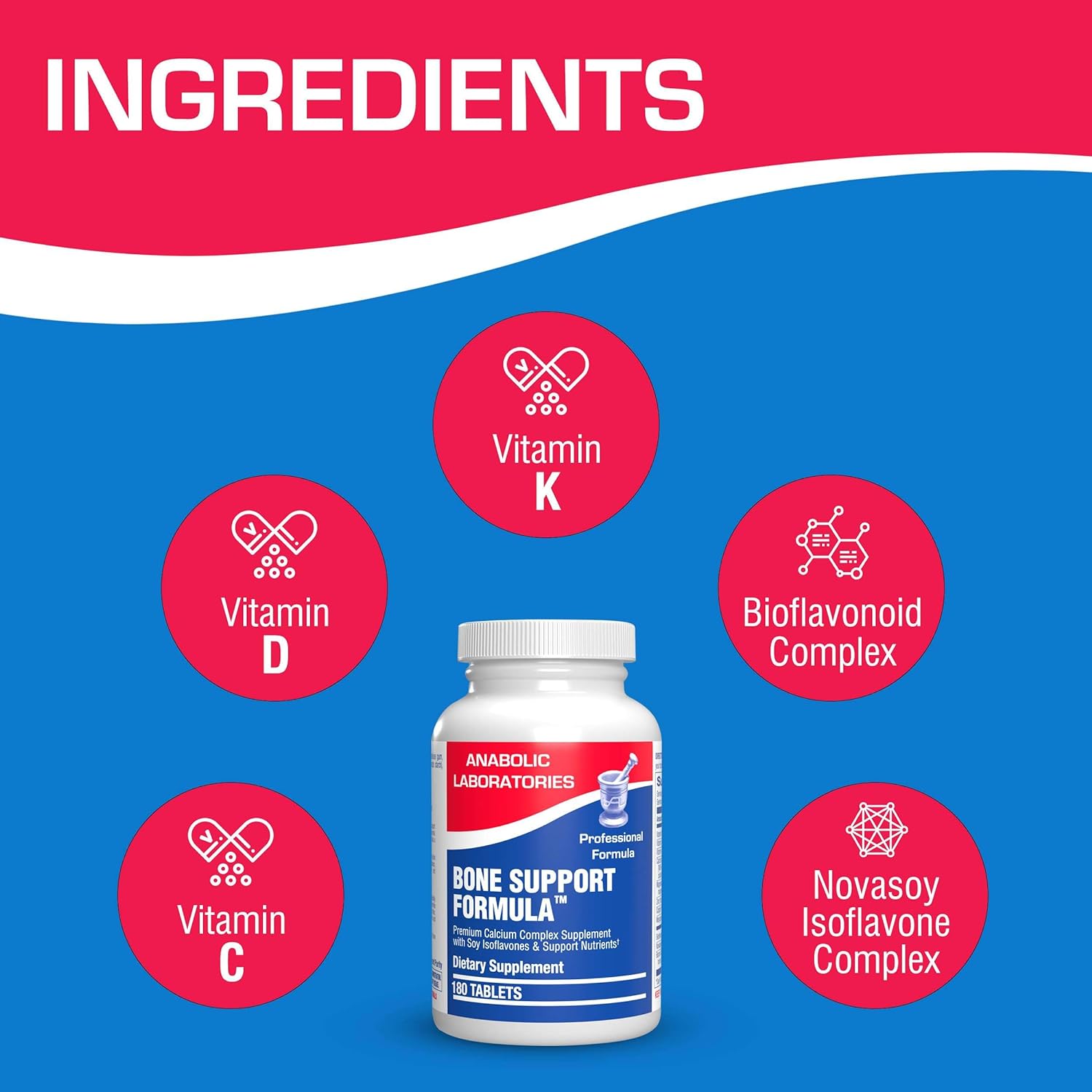 Anabolic Laboratories Bone Support Calcium Complex - 180 Tablets for B