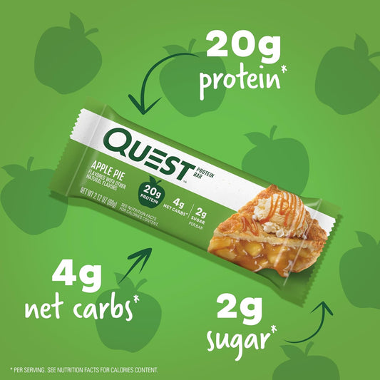 Quest Nutrition Apple Pie Protein Bar, 20G Protein, 4G Net Carbs, 2G S1.59 Pounds