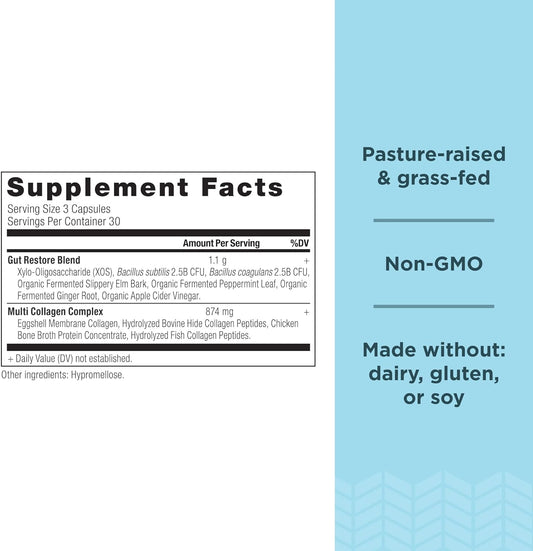 Ancient Nutrition Collagen Pills With Probiotics For Gut Hea