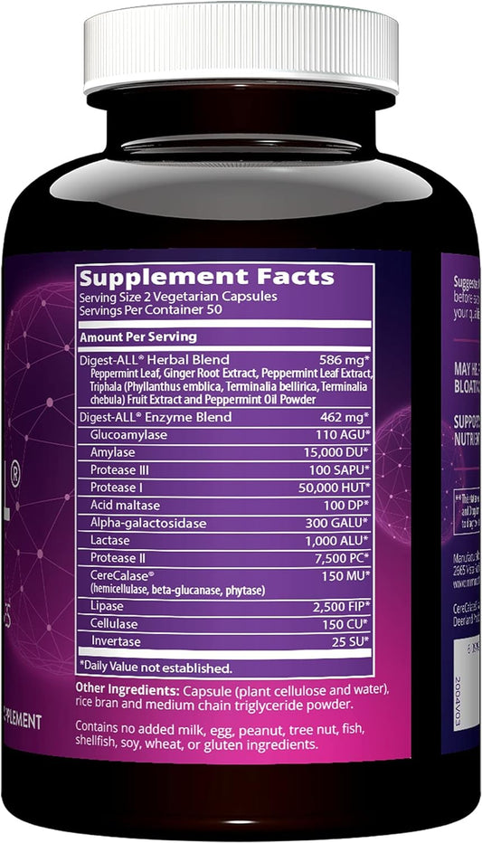 Mrm Nutrition Digest-All  | Digestive Enzymes | Improved Digestion An3.2 Ounces