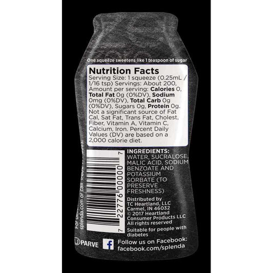 Splenda Zero Liquid Sweetener, 1. 6 Ounce - 12 Per Case