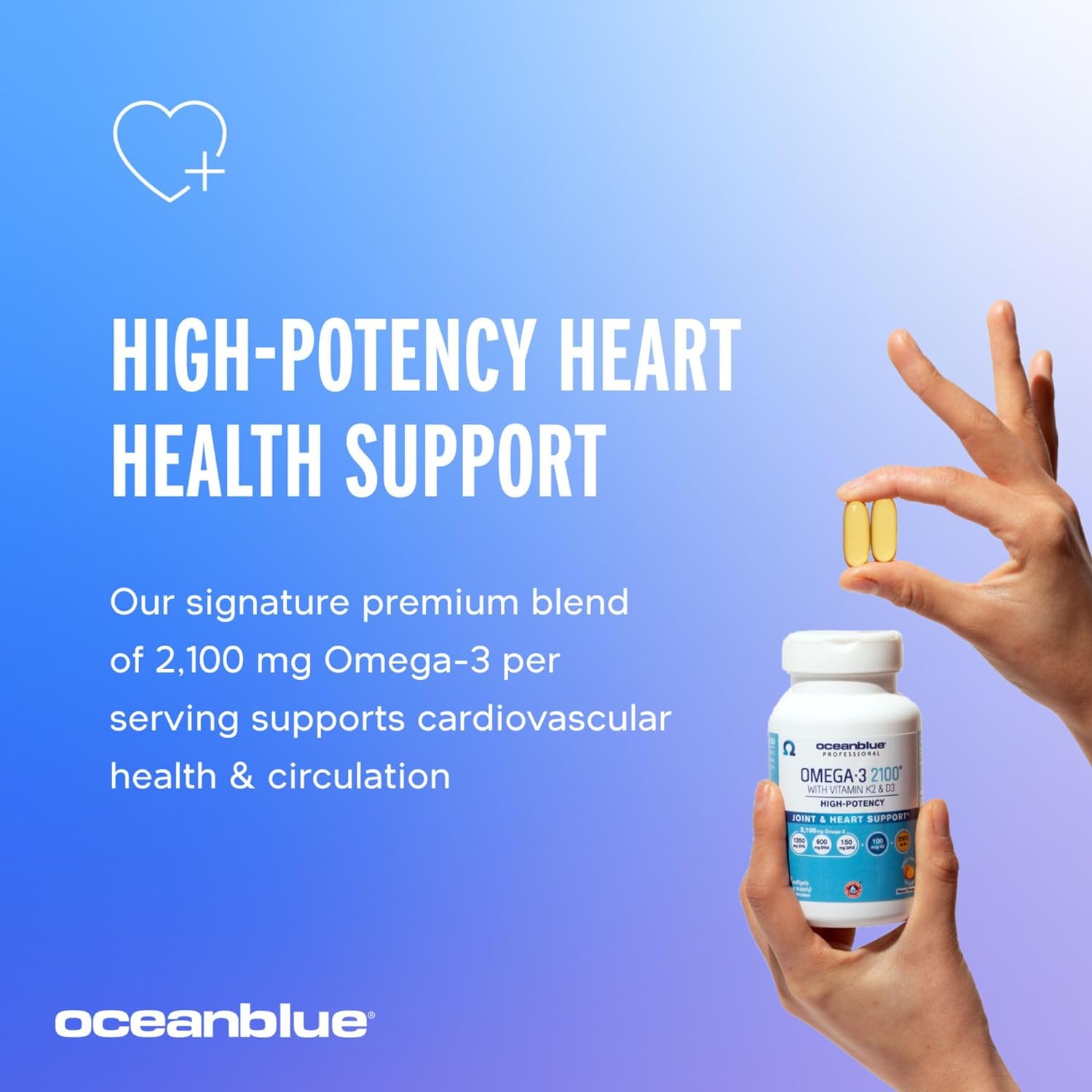 Oceanblue Professional Omega-3 2100 with Vitamin K2 and Vit