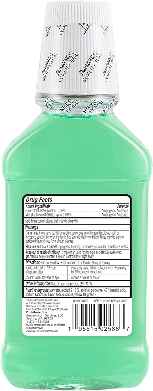 Amazon Basics Antiseptic Mouthwash, Mint, 8.5 uid , 1-Pack (Previously Solimo)