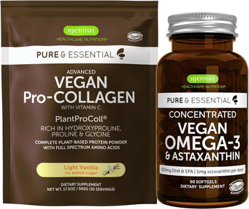 Vegan Vanilla Collagen Protein Powder & Vegan Omega-3 Bundle