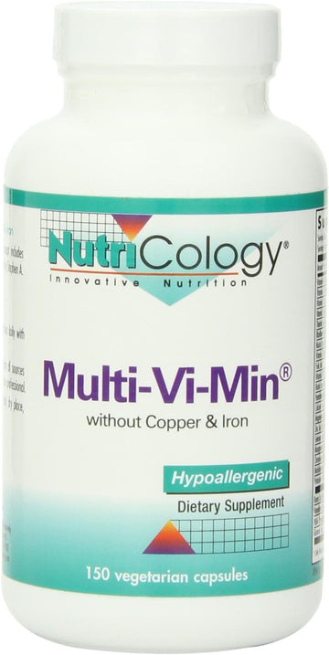 Nutricology Multi-Vi-Min Without Cu And Fe, Vegicaps, 150-Count