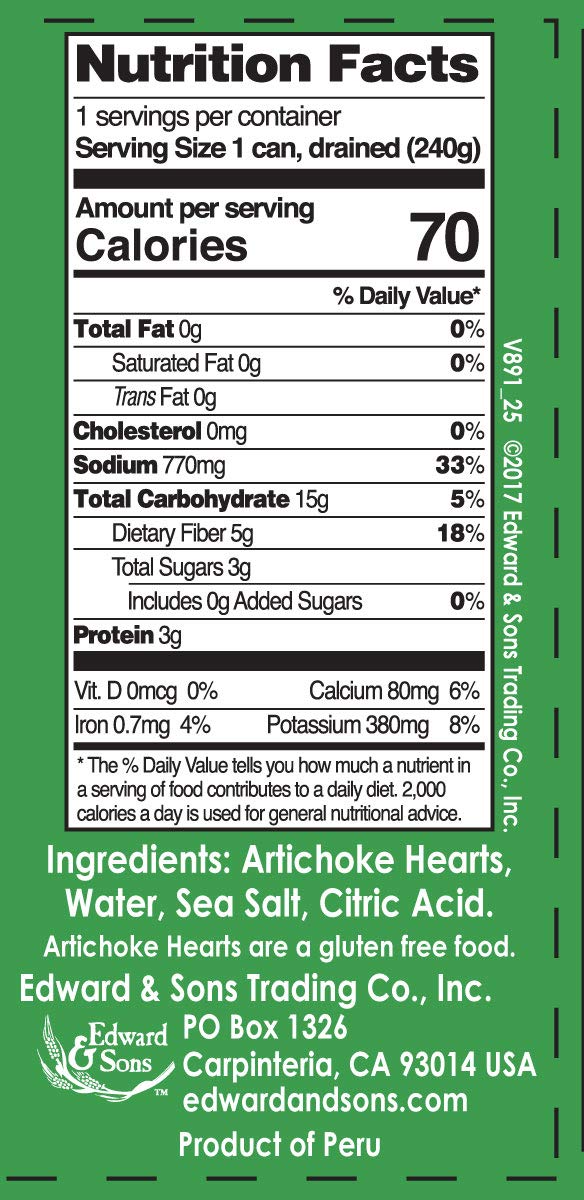 Native Forest Artichoke Hearts Quartered, 14 Ounce Cans (Pack of 6)14