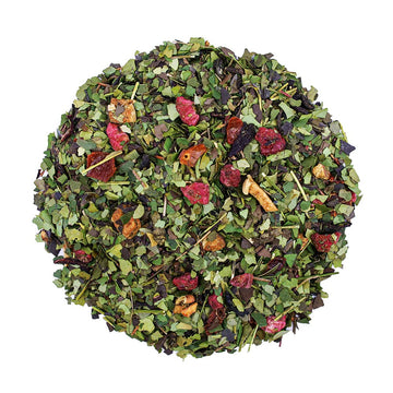 The Whistling Kettle Happy Tea - Refreshing Fruity Organic Herbal Tea With Green Tea, Guayasa, And Strawberry -  (96 Servings)
