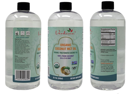 Verdana Usda Certified Organic Coconut Mct Oil Fractionated Coconut O2 Pounds