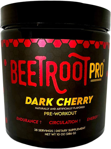 Beetroot Pro Sports Performance Pre-Workout Beet Powder, Nitric Oxide, Enhance Muscle Strength, Endurance, Boost Energy,