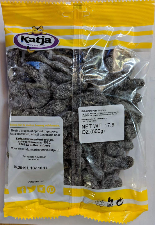 Katja Drop Haringen (Herring Shaped Licorice - Salty)2 Bags Are Ea 500Gram